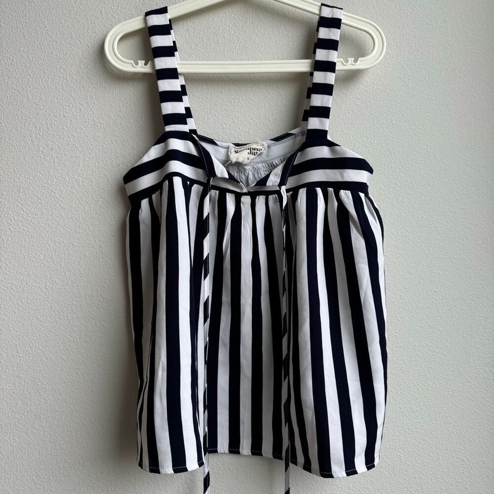 Anthropologie Savanna Jane Babydoll Top Women’s Small Striped Long Sleeve Boho